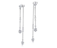 Gorgeous CZ with Drop Silver Earring STC-2160 